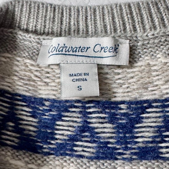 Chic Winter Layers: Coldwater Creek Nordic Inspired Fair Isle Sweater - Small - Picture 9 of 12